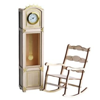 Artesanía Latina 30201 - Kit maqueta madera RELOJ DE PIE CON DECORACION EN LATON